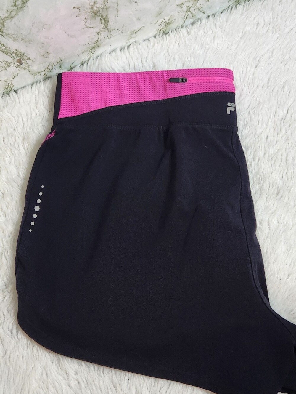 FILA SPORT Black Knit Active Shorts
